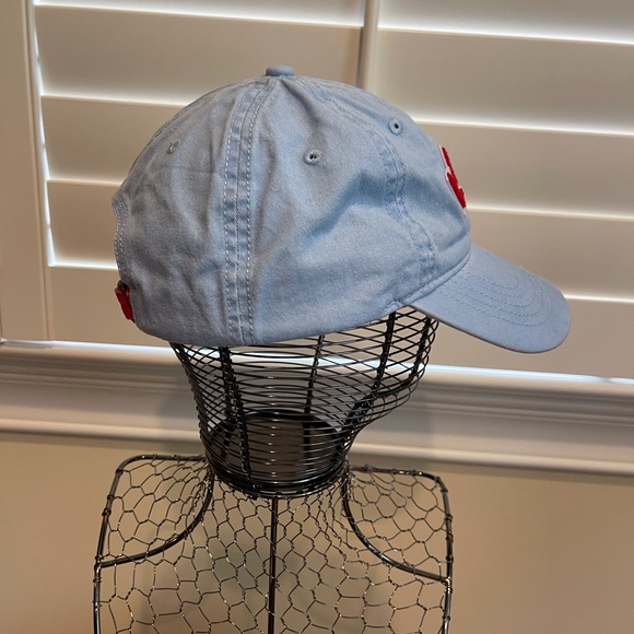 LOVE Baseball Hat - Light Blue and Red - Picture 2 of 3